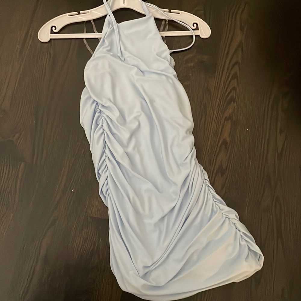 Chreryl Creations blue neck tie dress large (14)